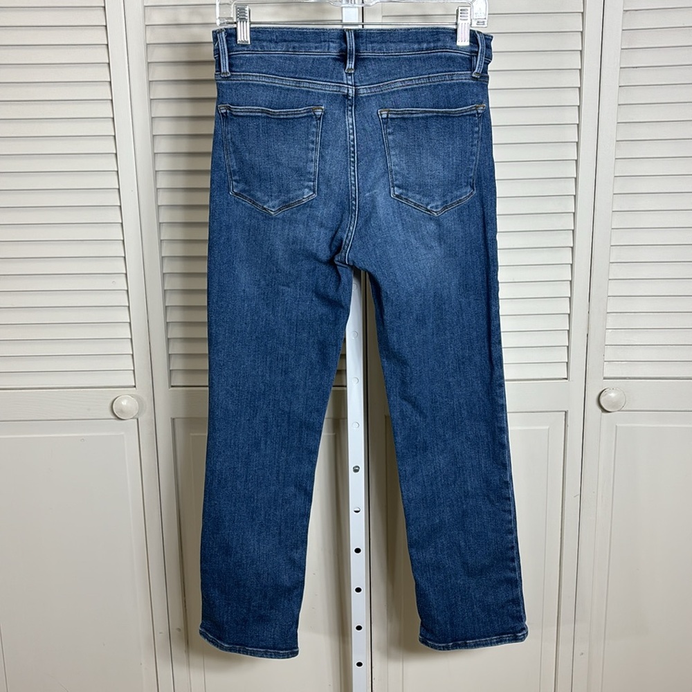 Frame Le High Rise Straight Cropped Stretch Jeans Size 28 - Picture 9 of 16